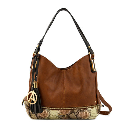 Wallet Two Handles Three divisions medium brown oleander