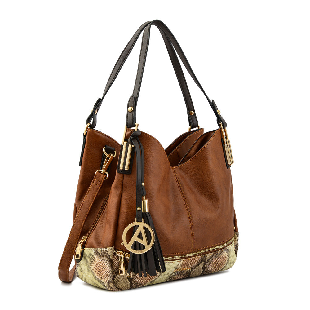 Wallet Two Handles Three divisions medium brown oleander