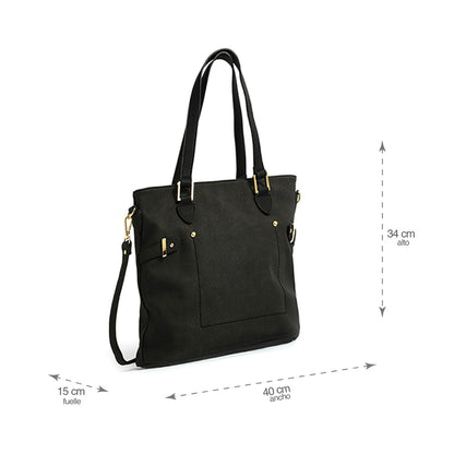 Wallet Two Handles Three divisions large fifika black