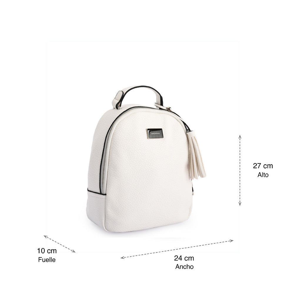 Alianna Small White Backpack