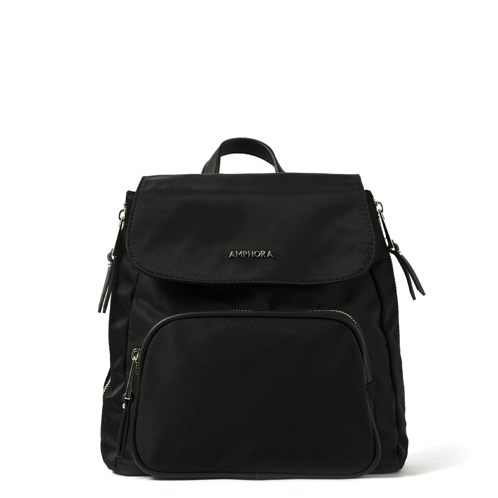 Small black trey backpack with lid