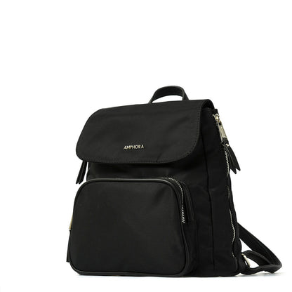 Small black trey backpack with lid