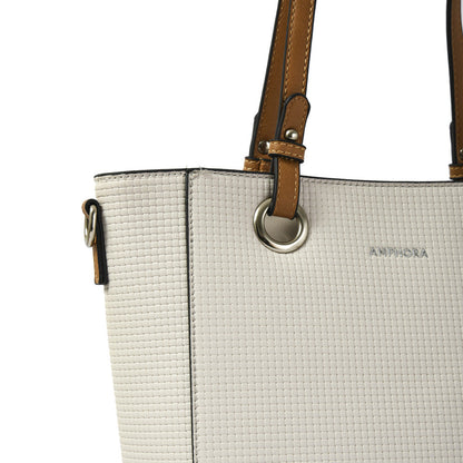 amphora manila cartera tipo dos asas shopping blanco espececial