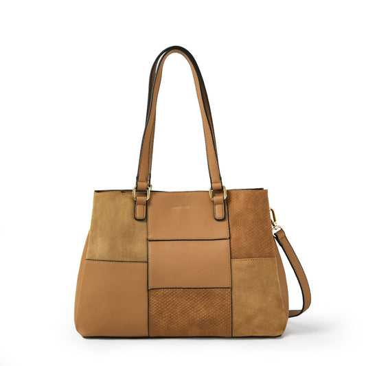 amphora daranita cartera tipo dos asas tres divisiones camel cafe claro