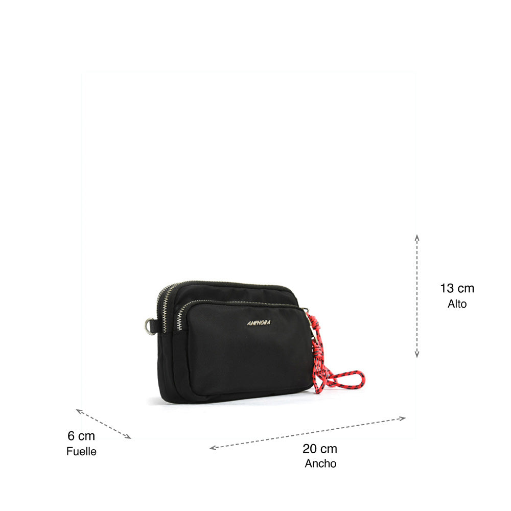 Small black Aprilite crossbody wallet