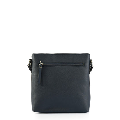 Dark blue amine medium crossbody wallet