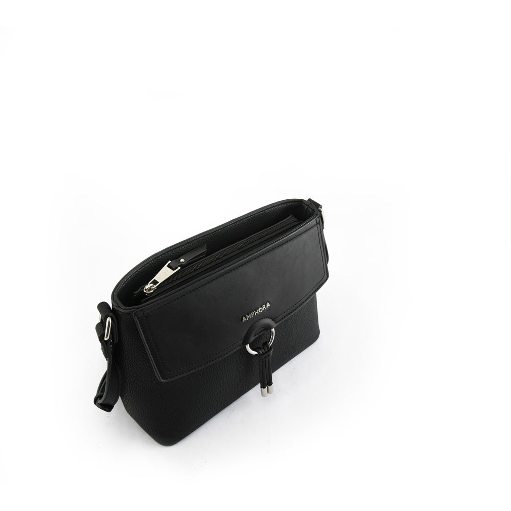 Antalya medium black crossbody wallet