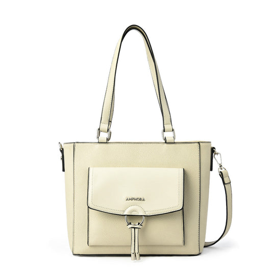 Medium Antalya ecru white two-handle wallet