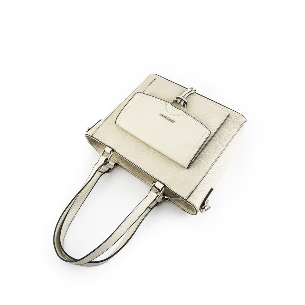 Medium Antalya ecru white two-handle wallet