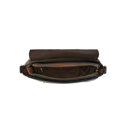 Dark brown familie medium shoulder bag