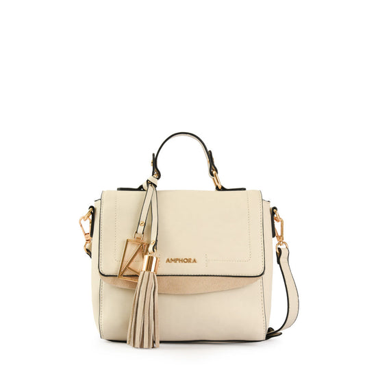 Medium ecru white familie shoulder bag