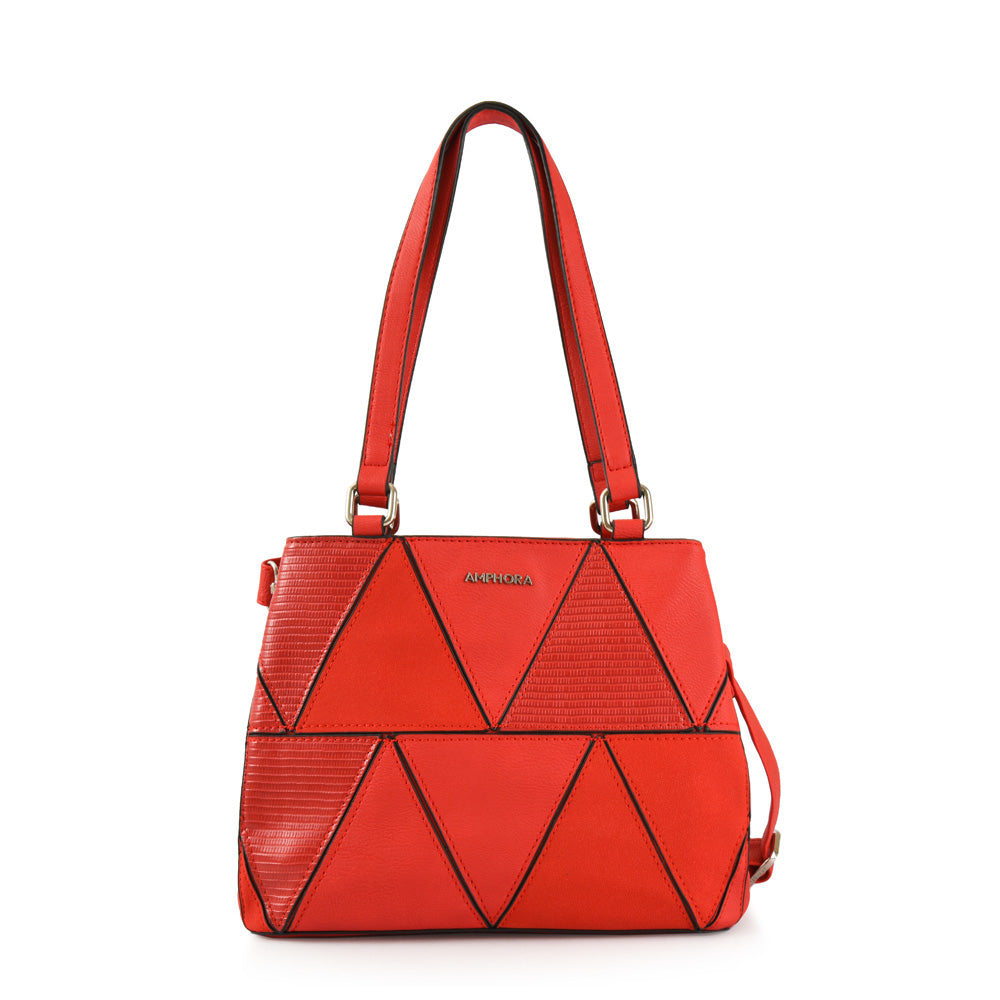 Wallet Two Handles Three divisions Medium Gardenia Red