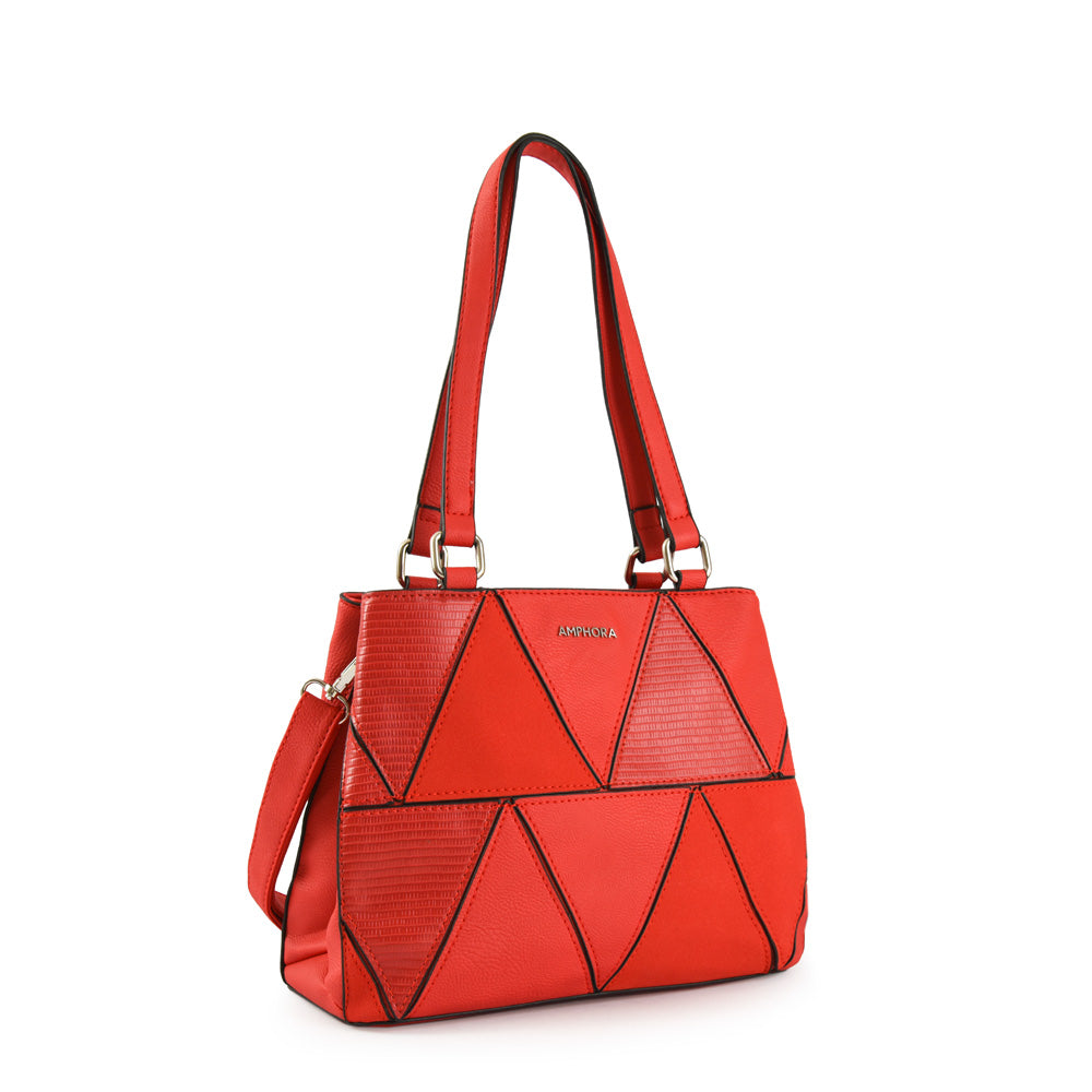 Wallet Two Handles Three divisions Medium Gardenia Red