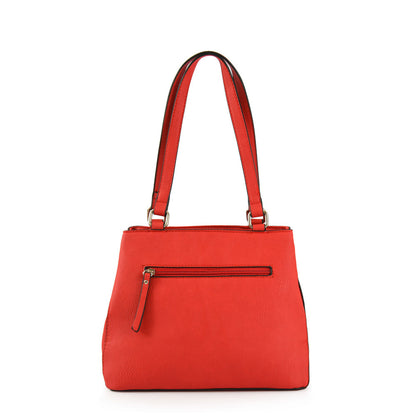 Wallet Two Handles Three divisions Medium Gardenia Red