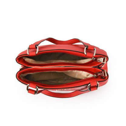Wallet Two Handles Three divisions Medium Gardenia Red