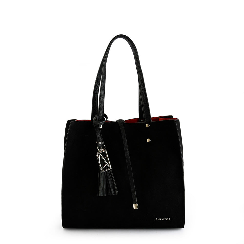 Medium allure black two-handle wallet
