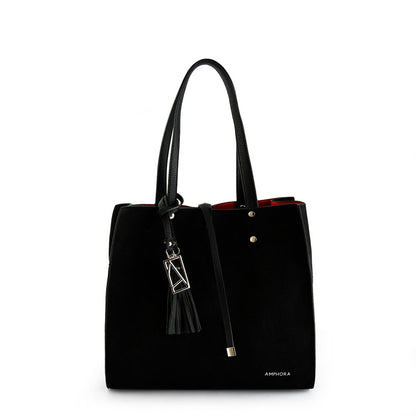 Medium allure black two-handle wallet
