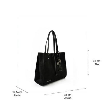 Medium allure black two-handle wallet