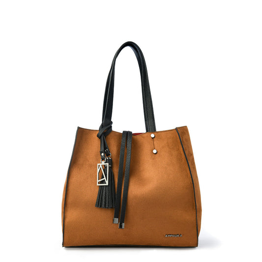 amphora allure cartera dos asas mediana café medio
