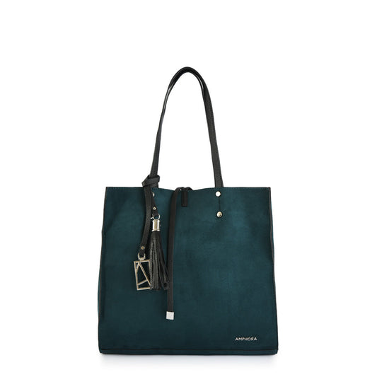 Dark petrol medium allure two-handle wallet