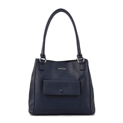 Wallet Two Handles Three divisions large rufa dark blue