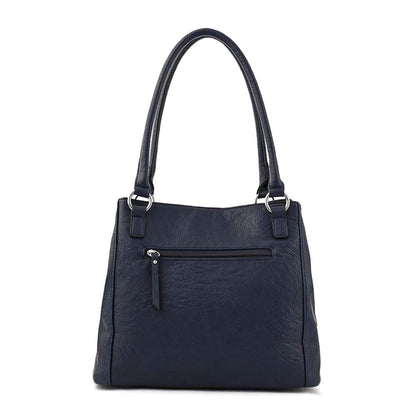 Wallet Two Handles Three divisions large rufa dark blue