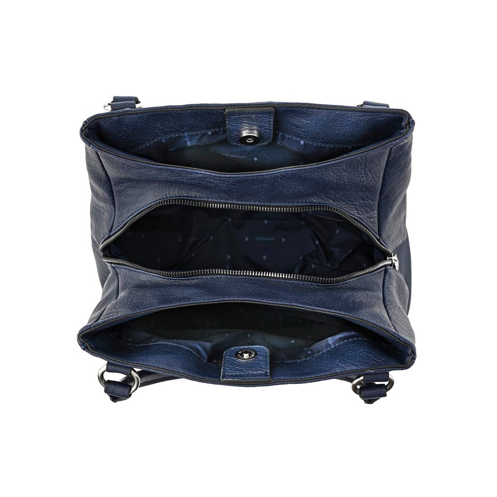 Wallet Two Handles Three divisions large rufa dark blue