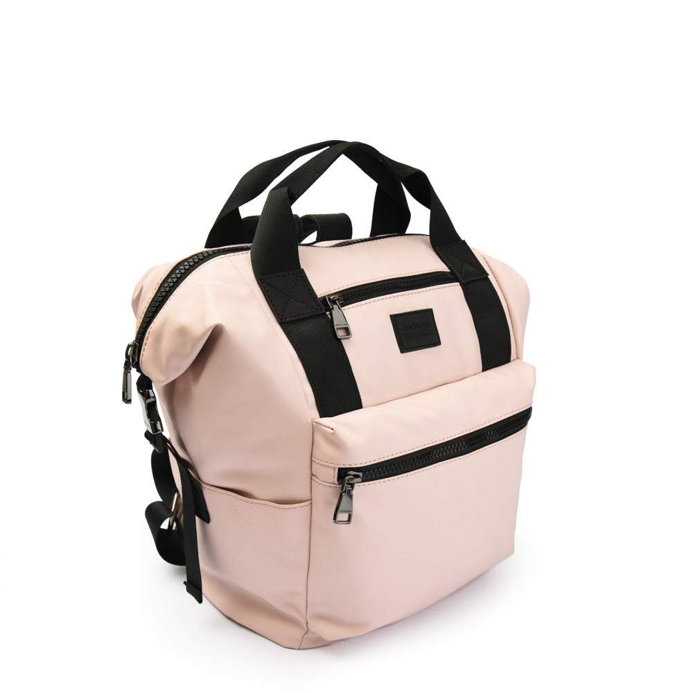 Large light pink army backpack