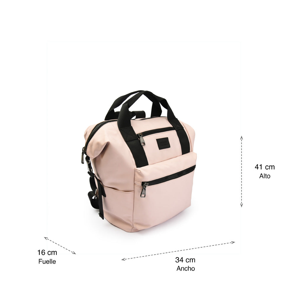 Large light pink army backpack