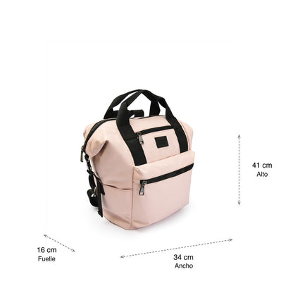 Large light pink army backpack