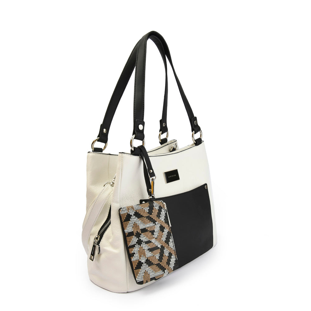 amphora nimri cartera dos asas tres divisiones blanco