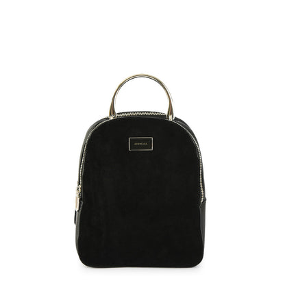 Small Textured Black Chaise Backpack