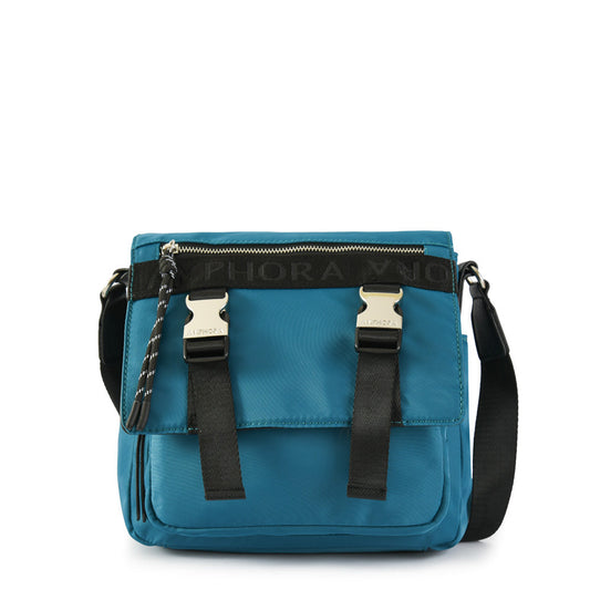 Medium blue Mayna crossbody wallet