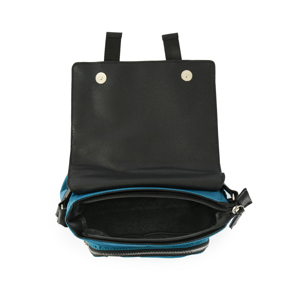 Medium blue Mayna crossbody wallet