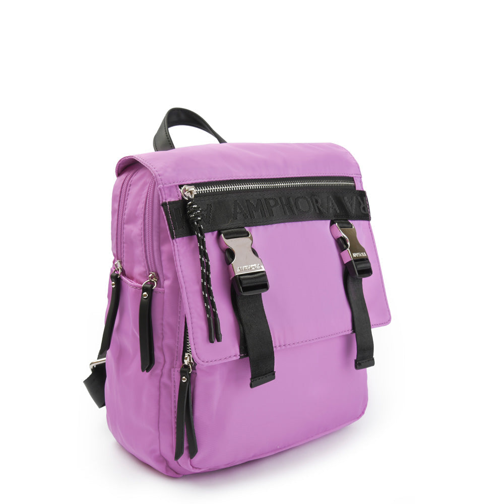 amphora mayna mochila con tapa lila