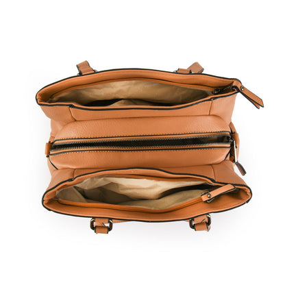Wallet Two Handles Three medium divisions dark beige selty