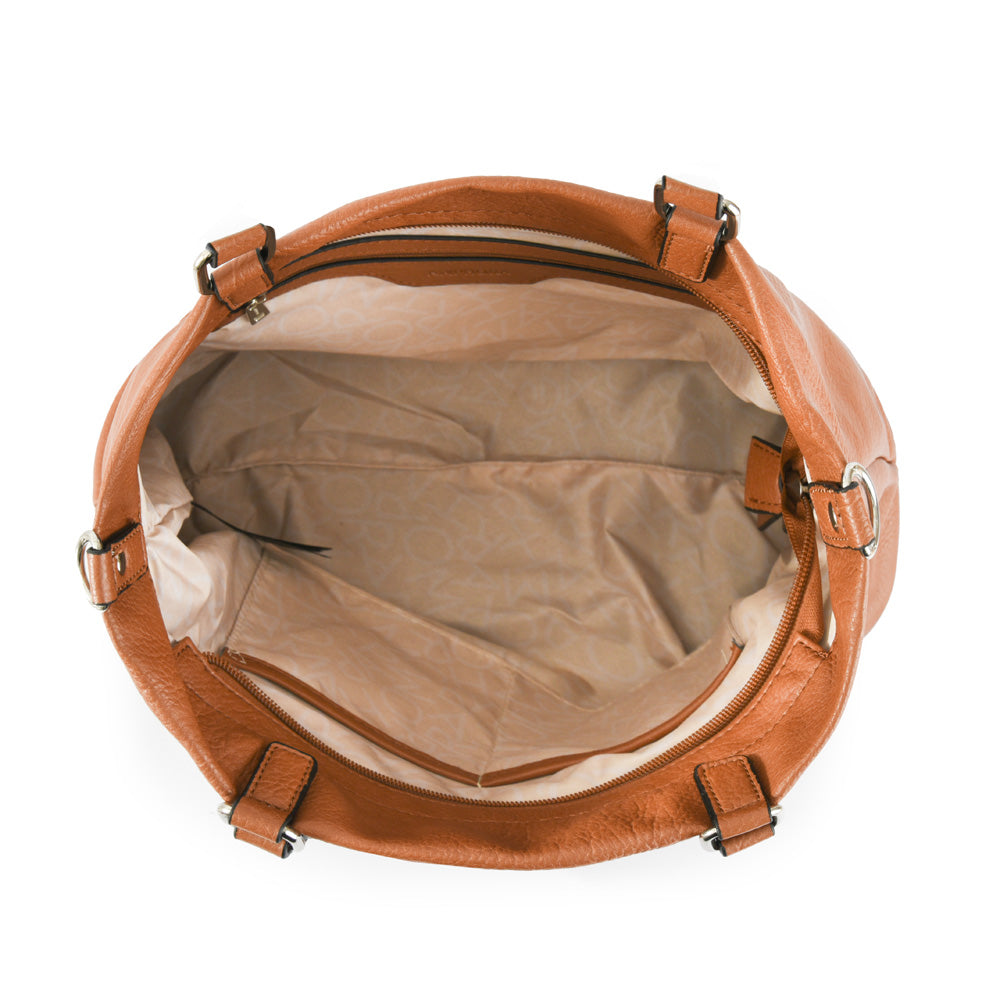 Wallet Two Handles Three divisions large brown balezi