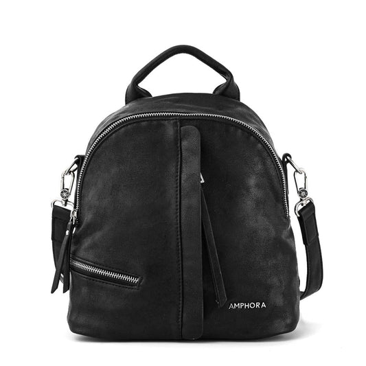 Medium textured black balezi backpack