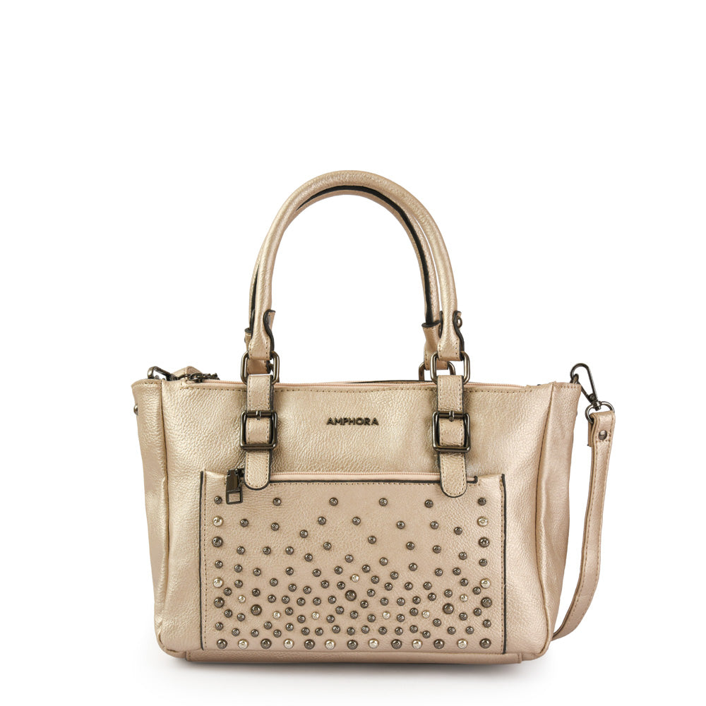 Wallet Two Handles Three medium divisions light gold lelaina