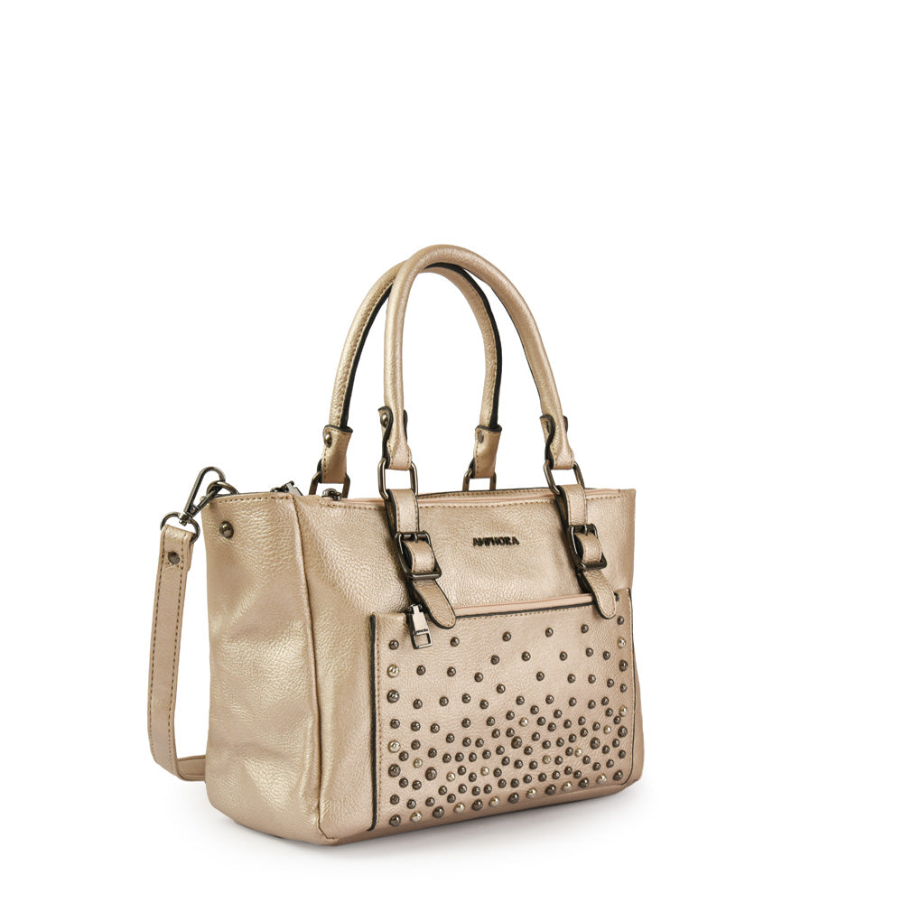 Wallet Two Handles Three medium divisions light gold lelaina