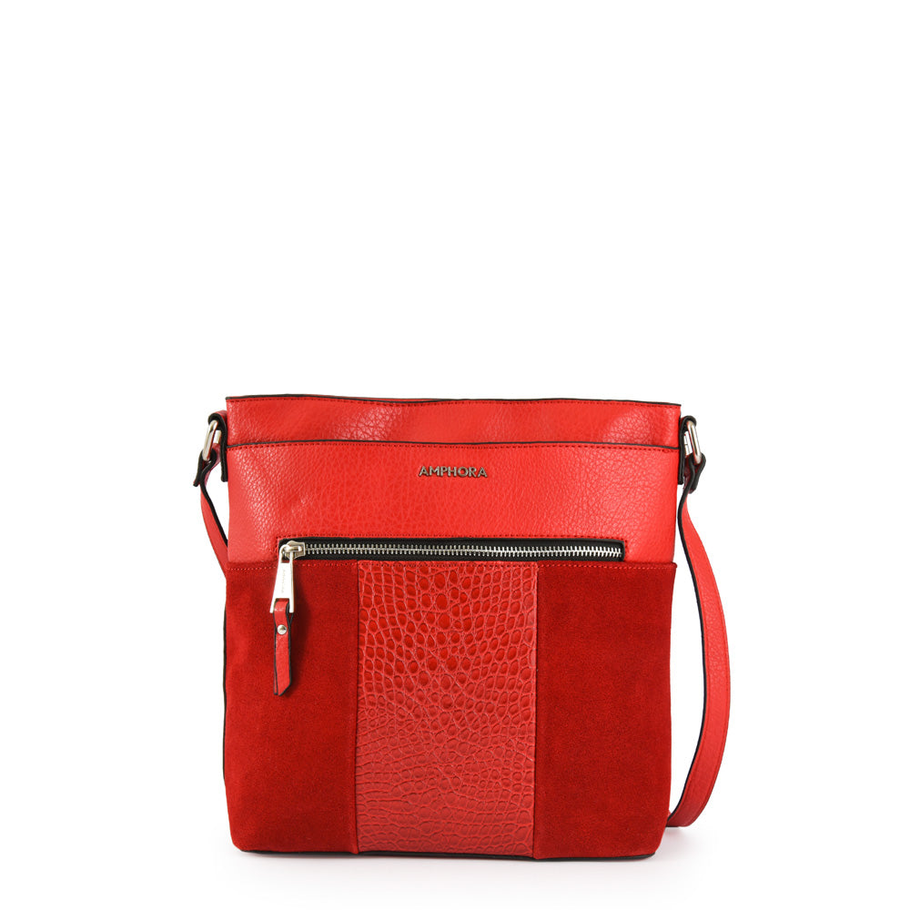 Elina red medium crossbody bag