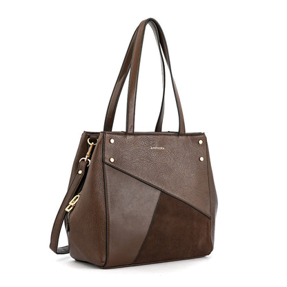 Wallet Two Handles Three medium divisions dark brown noix