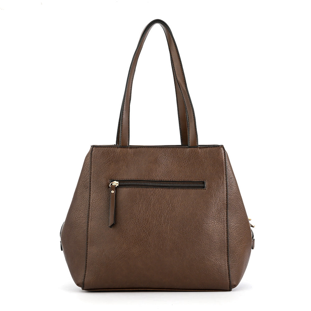 Wallet Two Handles Three medium divisions dark brown noix