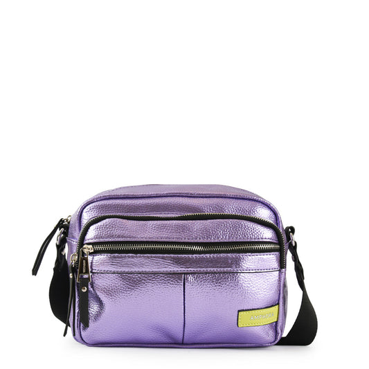 Medium Berry Metallique Crossbody Bag