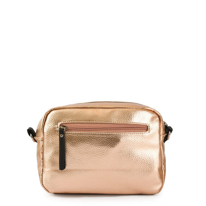 Medium metallic pink crossbody bag