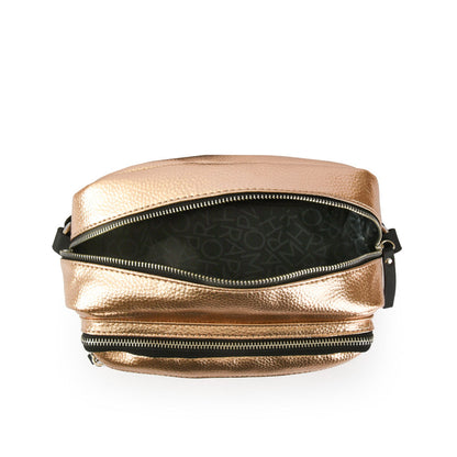 Medium metallic pink crossbody bag