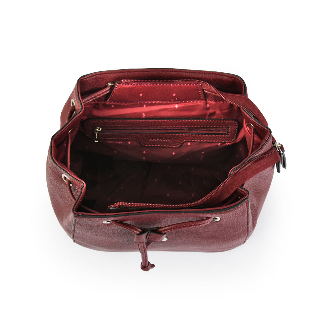 amphora sary mochila mediana burdeo