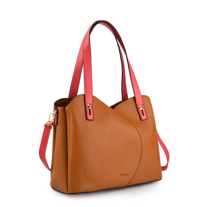 amphora tulipan cartera dos asas tres divisiones mediana café