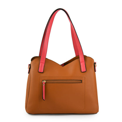 amphora tulipan cartera dos asas tres divisiones mediana café