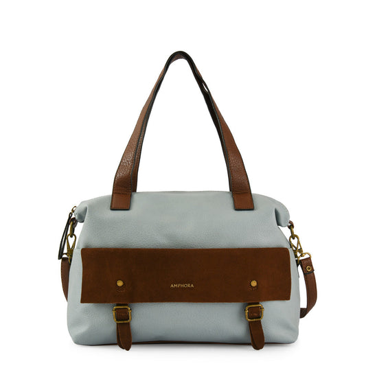 Wallet with two large reins denim handles